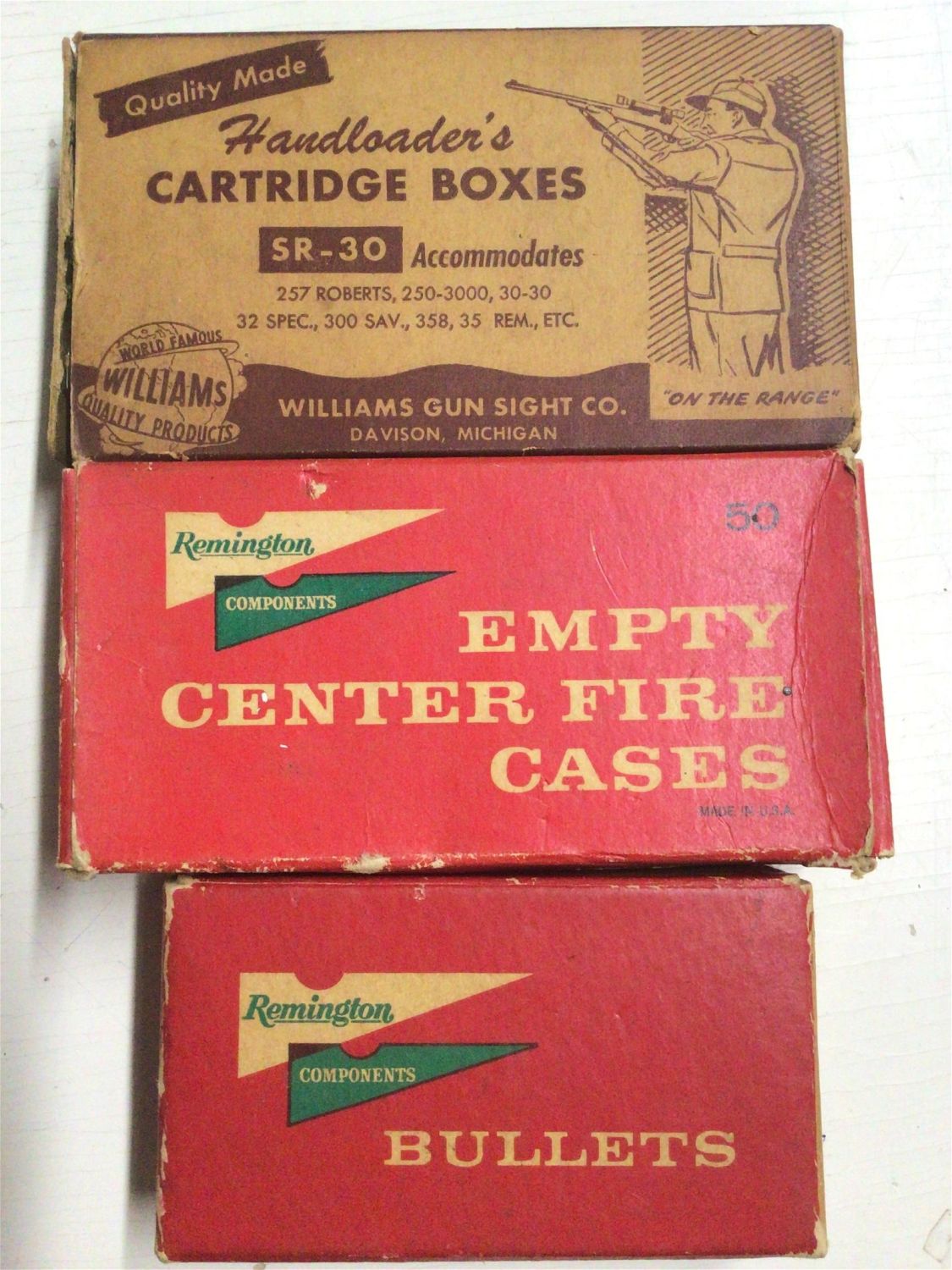 Lot 215 Old Remington and Williams ammo boxes Easterly Auction