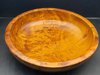 Thuya Wood, Carving, Natural, Decor, Collectible,. Wood Bowl Thuya Wood Morocco 10"