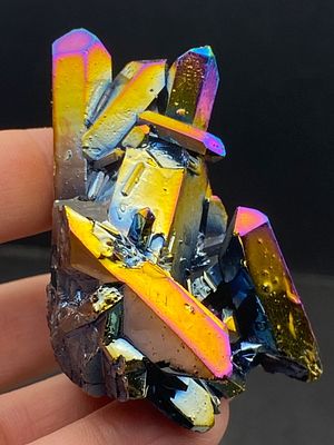 Rock, Crystal, Natural, Collectible, Mineral, Specimen. Titanium Quartz Cluster 2oz