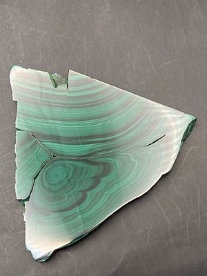 Rock, Crystal, Natural, Collectible, Mineral, Slab. Malachite Slab Republic of Congo 9oz