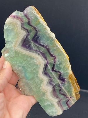 Rock, Crystal, Natural, Collectible, Mineral, Slab. Fluorite Slab Mexico 8oz