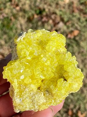 Rock, Crystal, Natural, Collectible, Mineral, Specimen. Sulfur Crystals Bolivia 3oz
