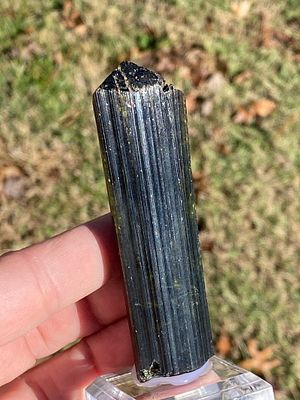 Rock, Crystal, Natural, Collectible, Mineral, Specimen. Green Tourmaline Crystal Brazil 3oz