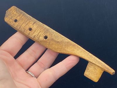 Artifact, Rock, History, Collectible, Tool,. Artifact: Tool Used to Seal Hide Bag Alaska 1800s