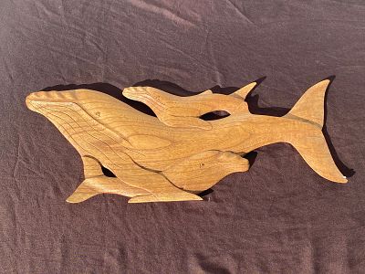 Rock, Crystal, Natural, Decor, Collectible, Whale, Art. Wall Art: Whale Pod Wood