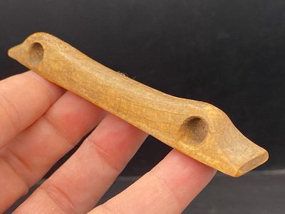 Artifact, Rock, History, Collectible, Tool,. Artifact: Boat Cleat Bone Alaska 1800s