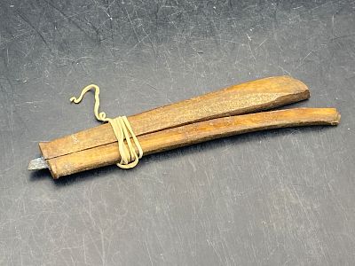 Artifact, Rock, History, Collectible, Tool,. Artifact: Harpoon Tip Metal/Bone Alaska 1800s
