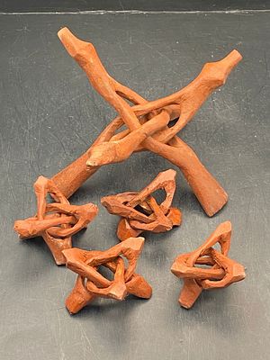 Wood, Decor, Stand, Display. Display Stands Wood Set of 5
