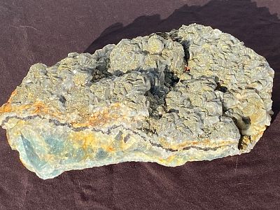 Rock, Crystal, Natural, Collectible, Mineral, Specimen. Pyrite on Poker Chip Calcite on Fluorite 