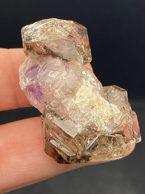 Rock, Crystal, Natural, Collectible, Mineral, Specimen. Smoky Quartz Crystals on Amethyst Montana 20g