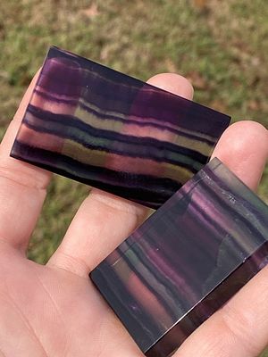 Rock, Crystal, Natural, Collectible, Mineral, Slab. 2 Fluorite Cutting Slabs