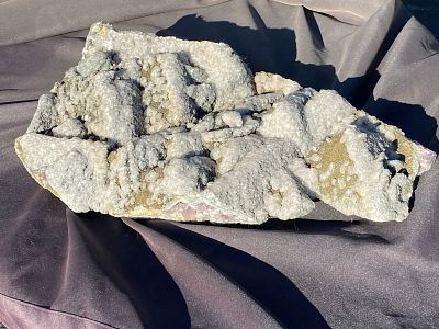 Rock, Crystal, Natural, Collectible, Mineral, Specimen. Calcite on Chalcopyrite on Fluorite Morocco