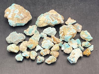 Rock, Crystal, Natural, Collectible, Mineral, Nuggets. Turquoise Nuggets Arizona 1970s 6oz