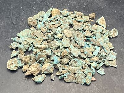 Rock, Crystal, Natural, Collectible, Mineral, Nuggets. Turquoise Nuggets Arizona 1970s 9oz