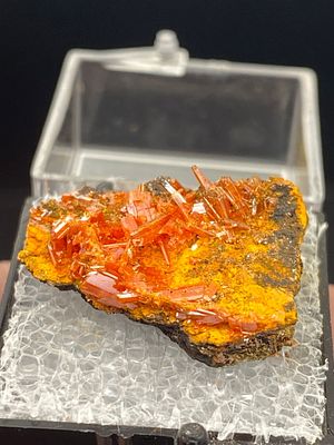 Rock, Crystal, Natural, Collectible, Mineral, Specimen. Crocoite Tasmania C Hall Collection