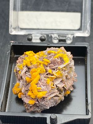 Rock, Crystal, Natural, Collectible, Mineral, Specimen. Wulfenite, Mimetite Arizona C Hall Collection