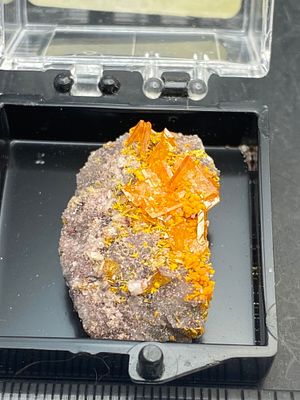 Rock, Crystal, Natural, Collectible, Mineral, Specimen. Wulfenite, Mimetite Arizona C Hall Collection