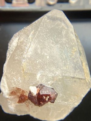 Rock, Crystal, Natural, Collectible, Mineral, Specimen. Quartz with Garnet Pakistan C Hall Collection
