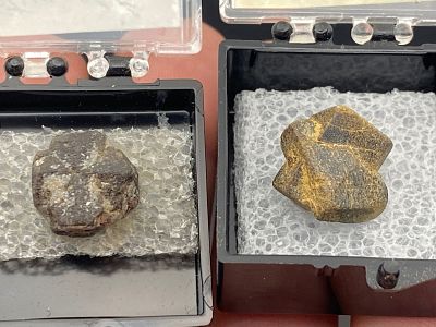 Rock, Crystal, Natural, Collectible, Mineral, Specimen. 2 Staurolite New Mexico and Ball 