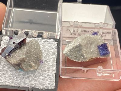 Rock, Crystal, Natural, Collectible, Mineral, Specimen. 2 Fluorite with Calcite and Sphalerite 