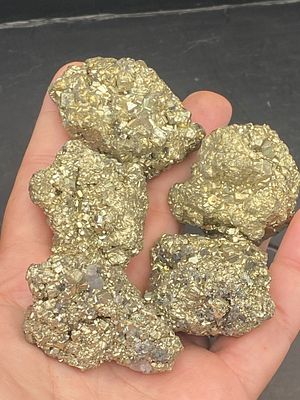 Rock, Crystal, Natural, Collectible, Mineral, Specimen. Pyrite Clusters Peru 11oz