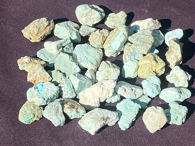 Rock, Crystal, Natural, Collectible, Mineral, Nuggets. Turquoise Nuggets Arizona 4oz