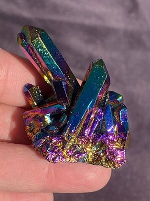 Rock, Crystal, Natural, Collectible, Mineral, Specimen. Titanium Quartz Cluster .7oz
