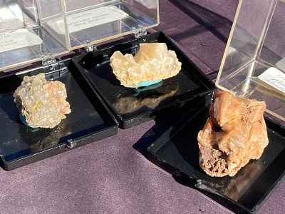 Rock, Crystal, Natural, Collectible, Mineral, Specimen. 3 Nova Scotia Minerals: Heulandite, Two 