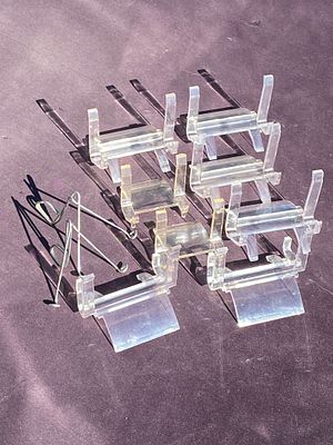 Wood, Decor, Stand, Display. Display Stand Easles: 3 Styles Wire/Plastic 10 Pieces