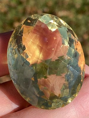 Rock, Crystal, Natural, Jewelry, Gemstone. Gemstone: Giant Citrine Gemstone Slight Chip on Edge