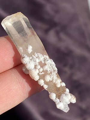 Rock, Crystal, Natural, Collectible, Mineral, Specimen. Aragonite on Quartz Crystal Colombia