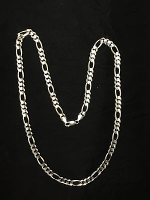 Heavy 14k gold necklace. Heavy 14k white gold chain necklace. 73.27 grams total weight. 30 