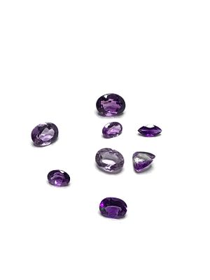Amethyst gemstones. Various cut amethysts. 10.20 carats total.