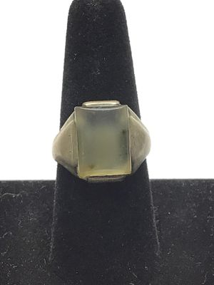 Sterling silver ring. Sterling ring with semi clear stone. 7.65 grams total weight. Size 10 1/2.
