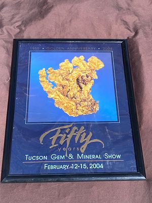 Rock, Crystal, Natural, Decor, Collectible, Poster, Framed. Framed Poster: Tucson Gem Show