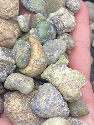 Rock, Crystal, Natural, Collectible, Mineral, Nuggets. Turquoise Nuggets Arizona 1970s 14oz