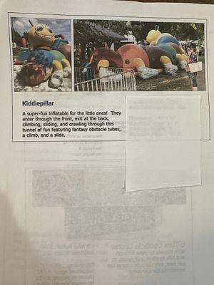 Kiddiepillar. 2014 | Mfr. Cutting Edge | SN PS 027 | L35 W25 H13 | Comes with a blower
