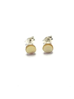 Zuni handmade earrings. Sterling silver earrings with mother of pearl. 0.70 grams total weight. 
