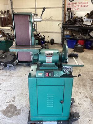 Grizzly belt and disc sander with cart