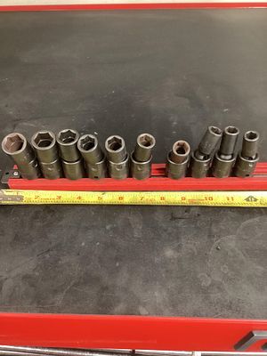 Mac 3/8 wobble head metric impact semi deep sockets