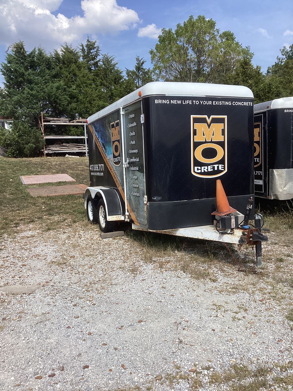 Double Axle Enclosed Trailer. 12' L x 6' W, Built 2000, 15' Overall Length with Tongue