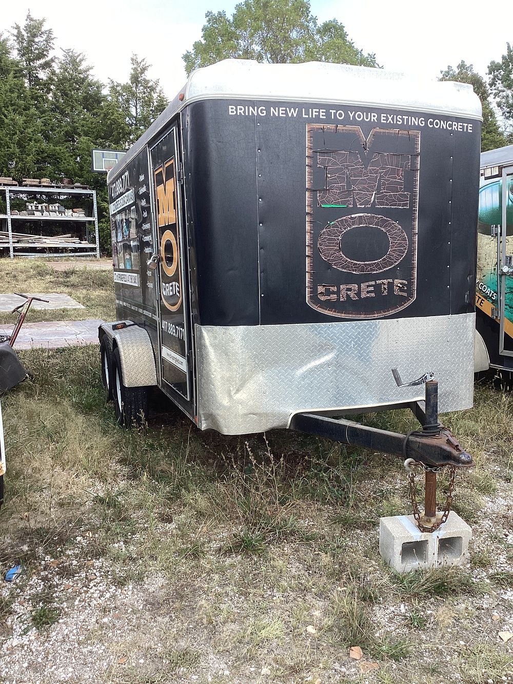 Tandem Axle Enclosed Trailer. 12' L x 6' W Box, Nearly New Rubber, 15' Overall Length