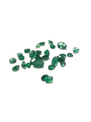 Emerald gemstones. Various cut emeralds. 5.35 carats total.