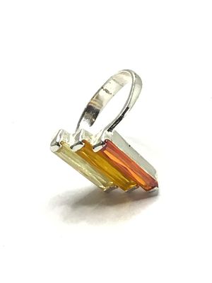 Sterling silver ring. Sterling ring with multiple colored clear gemstones. 4.02 grams total 