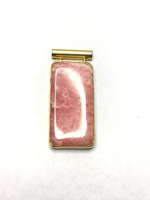 Sterling silver pendant. Sterling pendant with 14k vermeil and rhodochrosite stone. 29.06 grams 