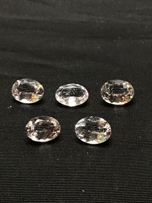Morganite gemstones. Oval cut morganites. 5.40 carats total.