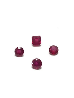 Ruby gemstones. Various cut rubies. 5.65 carats total.