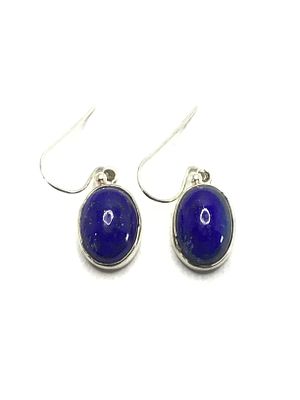 Sterling silver earrings. Sterling earrings with lapis stones. 6.15 grams total weight.