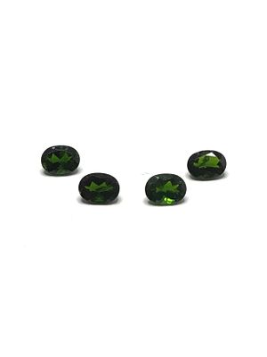 Chrome Diopside Gemstones. Oval cut chrome diopsides. 5.65 carats total.