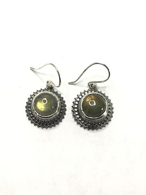 Sterling silver earrings. Sterling earrings with labradorite gemstones. 8.43 grams total weight.